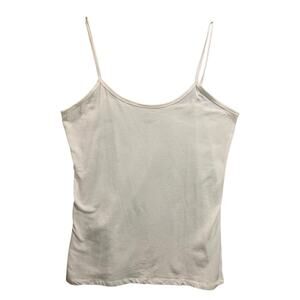3X Bobbie Brooks Womens White Knit Camisole Cotton Blend